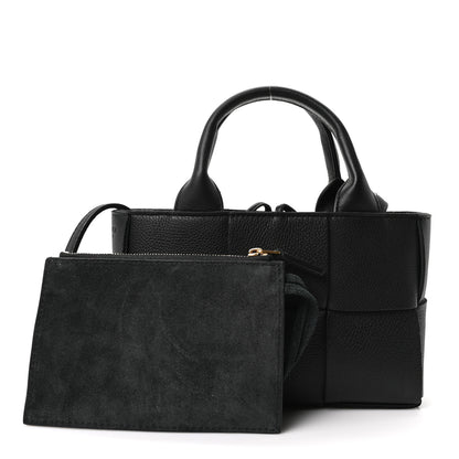 Bottega Veneta Grained Calfskin Maxi Intrecciato Mini Arco Tote Black 7 of 9
