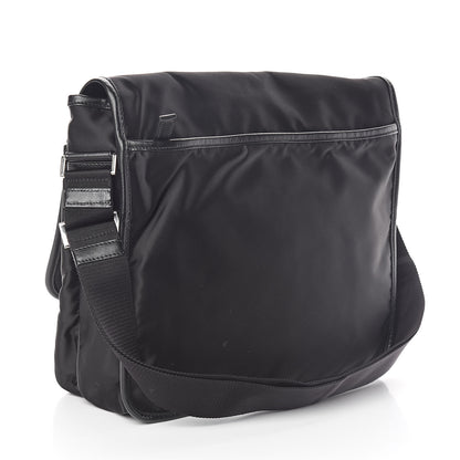 Prada Tessuto Nylon Saffiano Messenger Satchel Black 3 of 8