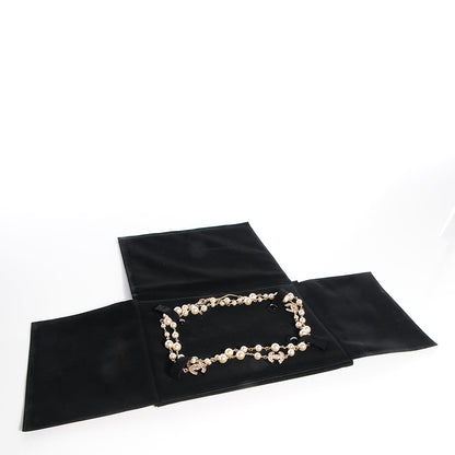 Chanel Crystal Pearl CC Long Necklace Gold 5 of 6