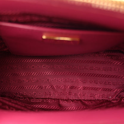 Prada Saffiano Lux Micro Galleria Double Zip Tote Fuxia 5 of 13