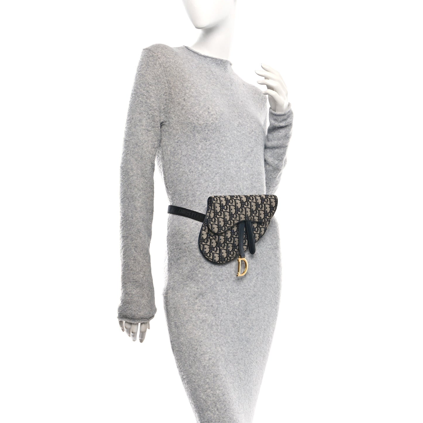 Oblique Saddle Belt Pouch Blue