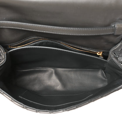 Bottega Veneta Nappa Intrecciato Crossbody Messenger Flap Light Grey 5 of 11