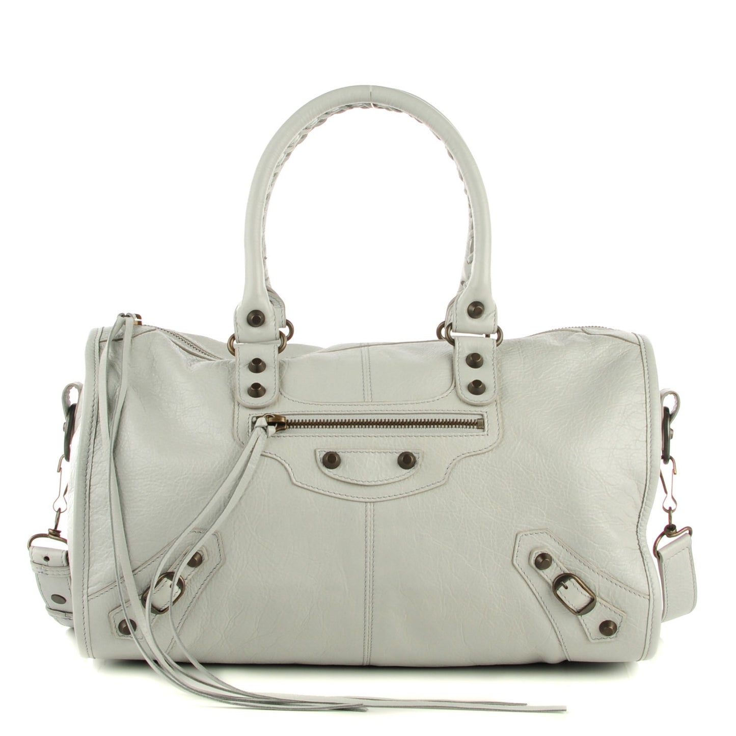 Agneau Classic Hardware Maxi Twiggy Gris Glace
