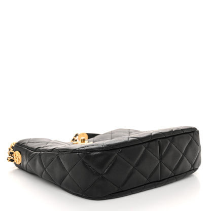 Chanel Shiny Caviar Quilted Twist Your Buttons Hobo Black 4 of 11