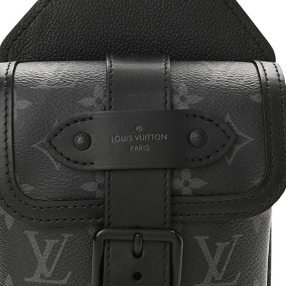 Louis Vuitton Monogram Eclipse Saumur Slingbag Black 7 of 9