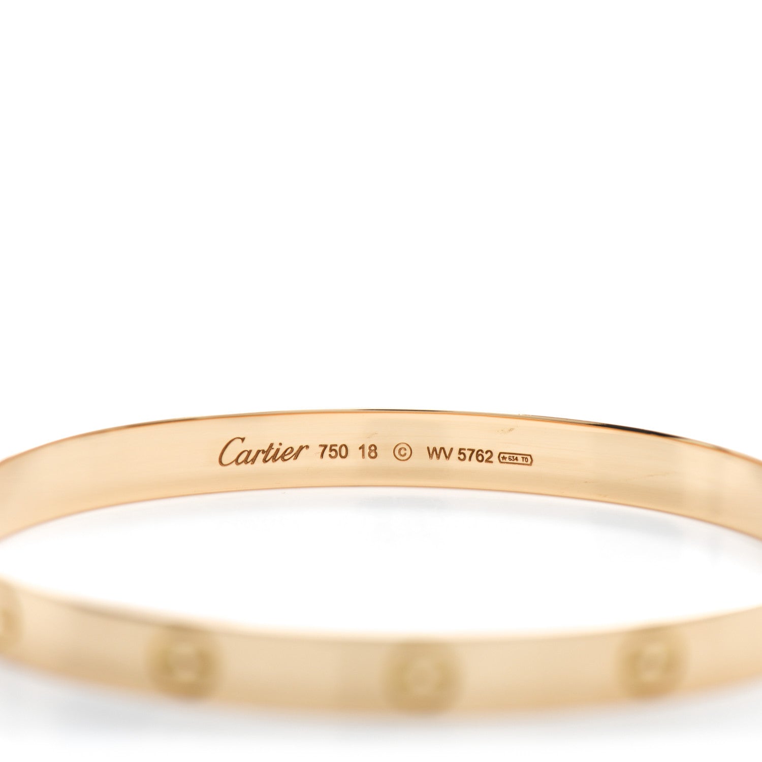 Cartier 18K Yellow Gold LOVE Bracelet 18 4 of 5