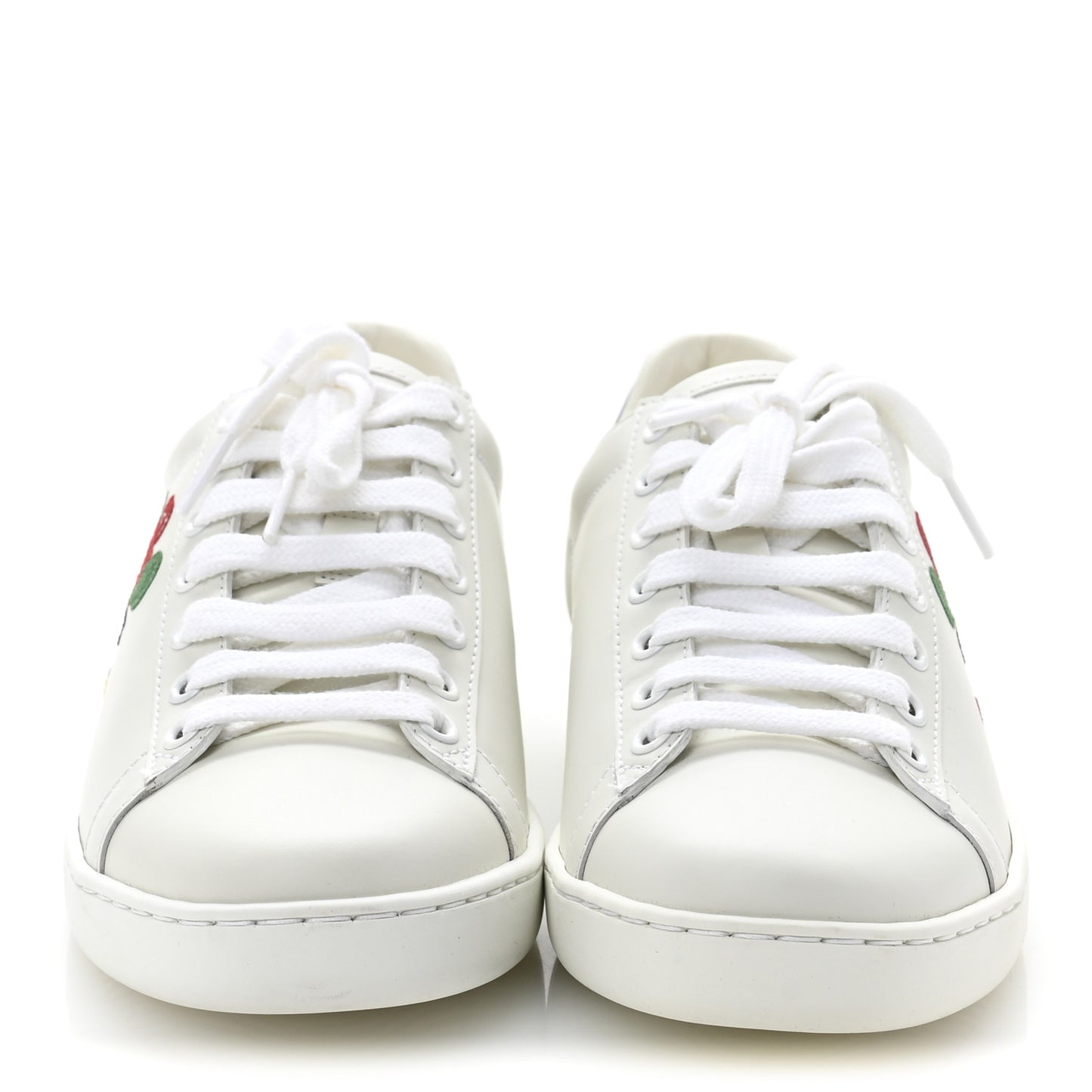 Calfskin Miro Soft Tennis Embroidered Womens Ace Sneakers 36 White Rio Blue