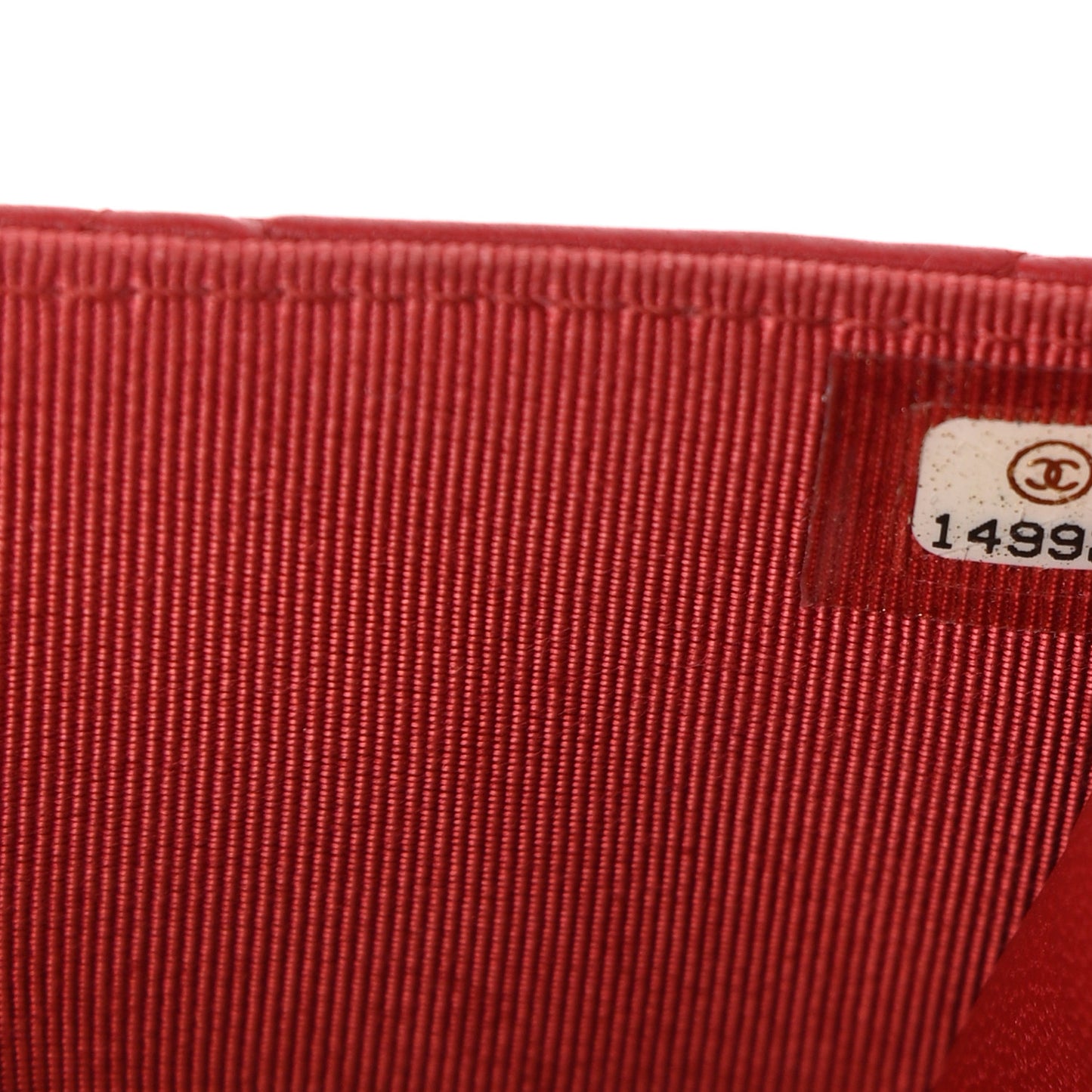 Lambskin Quilted Wallet On Chain WOC Red