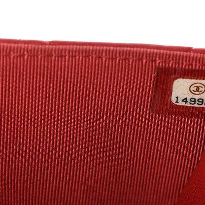 Chanel Lambskin Quilted Wallet On Chain WOC Red 8 of 17