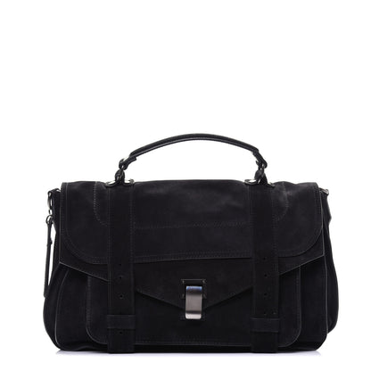 Proenza Schouler Suede Medium PS1 Satchel Black 1 of 18