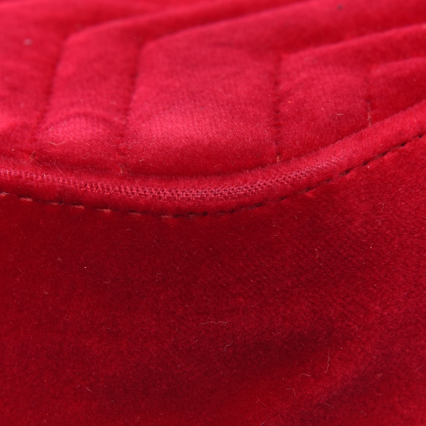 Velvet Matelasse Mini GG Marmont Shoulder Bag Hibiscus Red