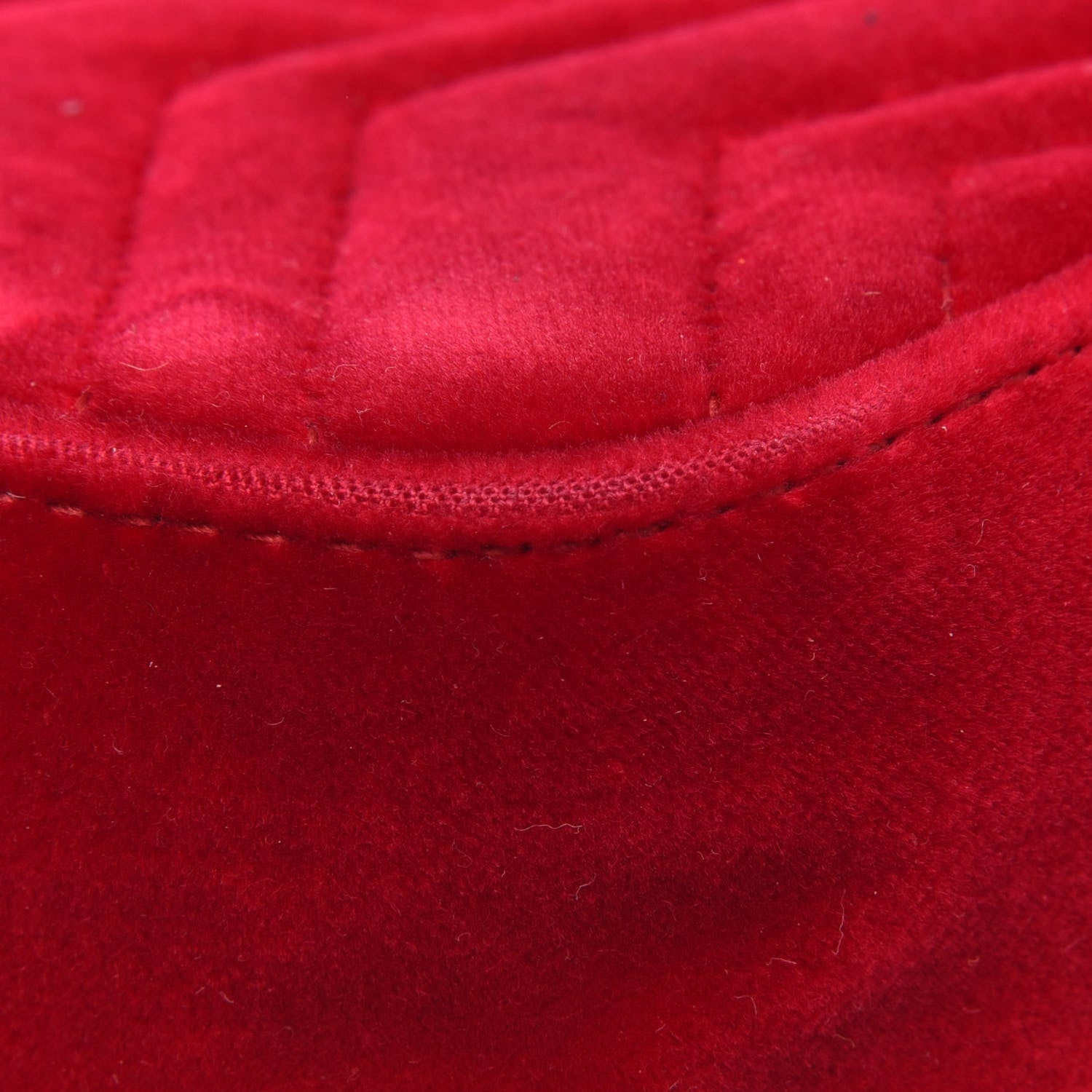 Gucci Velvet Matelasse Mini GG Marmont Shoulder Bag Hibiscus Red 16 of 24