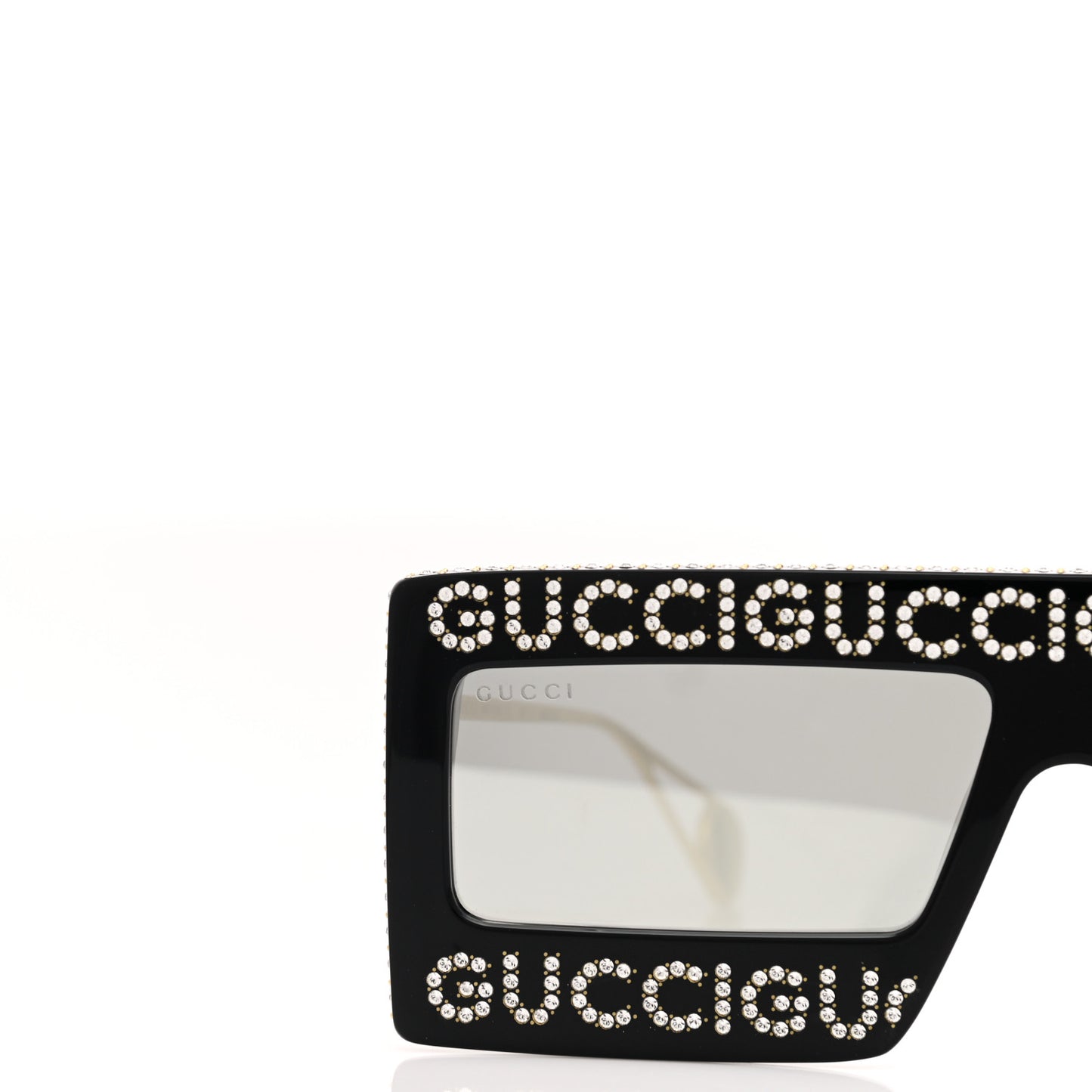 Acetate Crystal Mask-Frame Sunglasses GG0431S Black