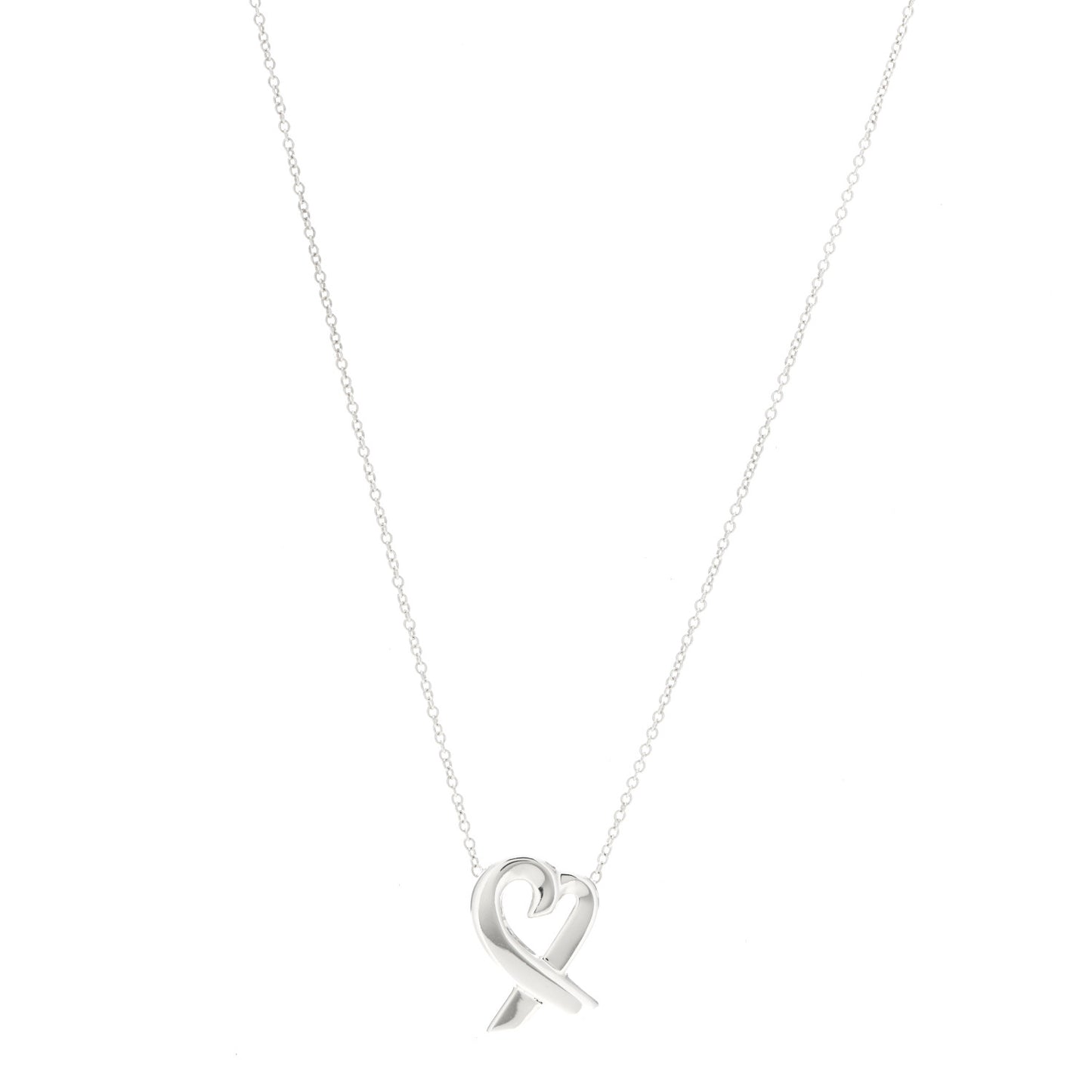 Sterling Silver Small Paloma Picasso Loving Heart Pendant Necklace