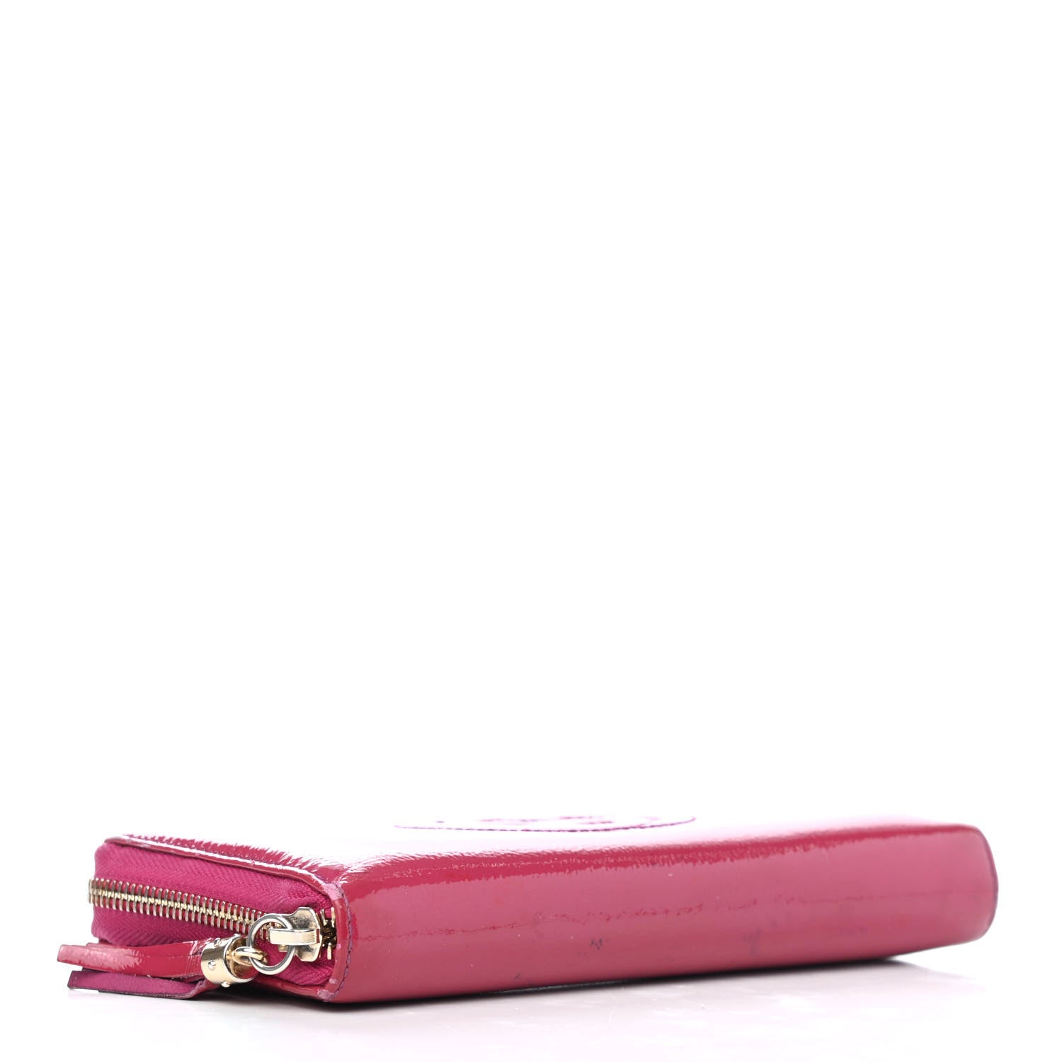 Gucci Patent Soho Zip Around Wallet Bright Bougainvillea 3 of 4