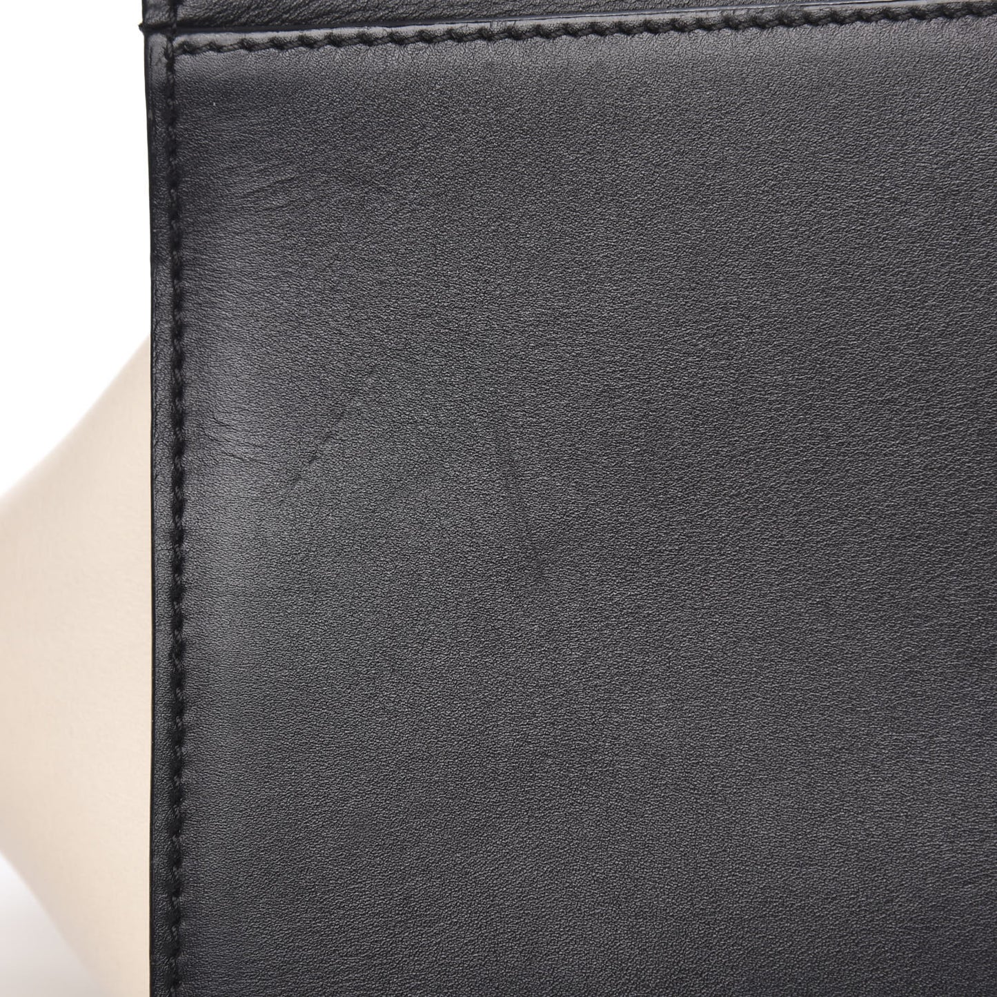 Drummed Calfskin Suede Medium Tri-color Trapeze Black