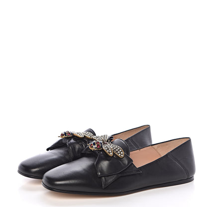 Gucci Calfskin Bow Ballet Flats 36 Black 3 of 9