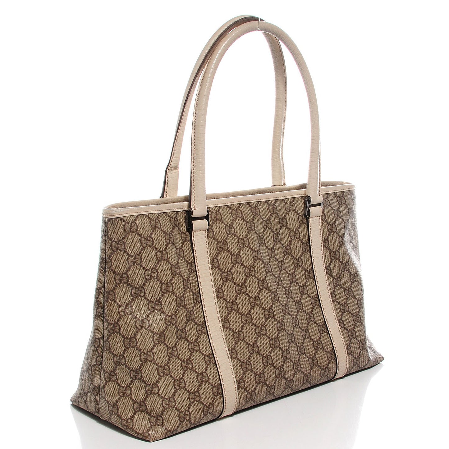 Coated Canvas Monogram Medium Joy Tote Off White