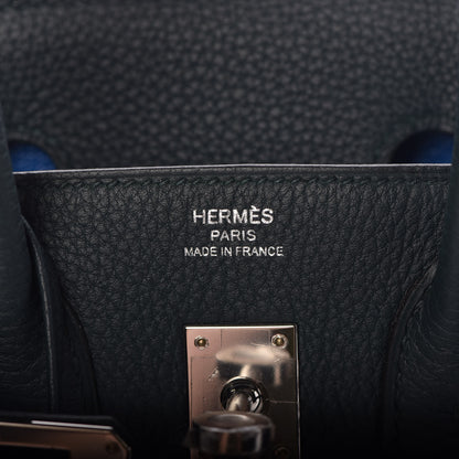 Hermes Togo Swift Officier Birkin 25 Vert Cypress Bleu Zellige 14 of 34