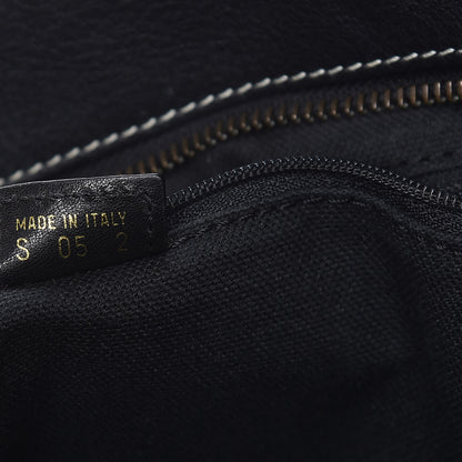 Burberry Grainy Calfskin Nova Check Tote Black 7 of 13