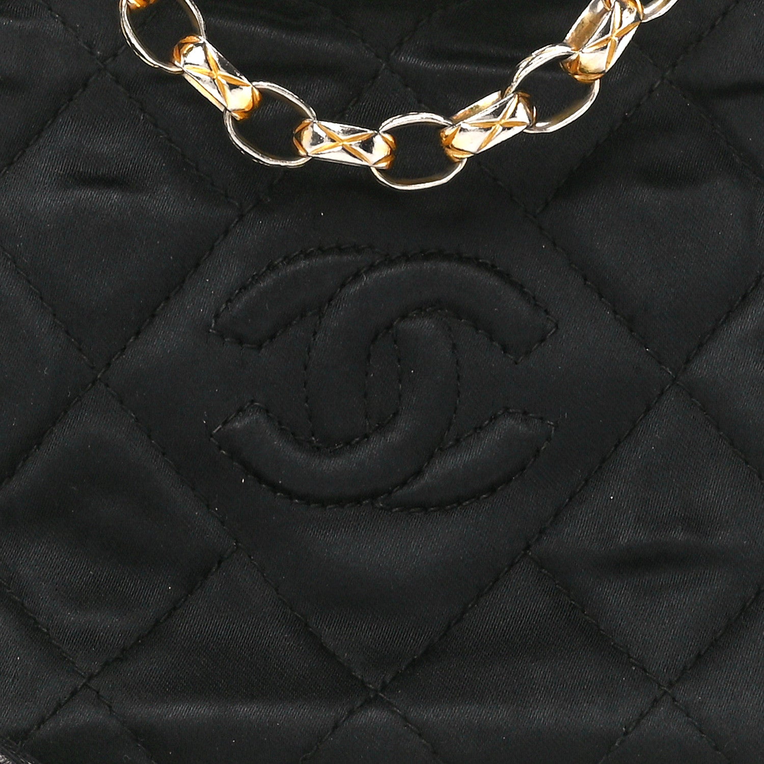 Chanel Satin Quilted Tassel Camera Case Black 10 of 12