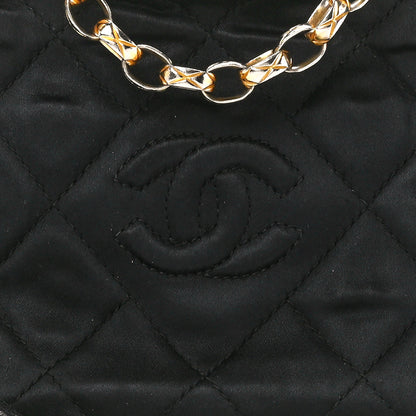 Chanel Satin Quilted Tassel Camera Case Black 10 of 12