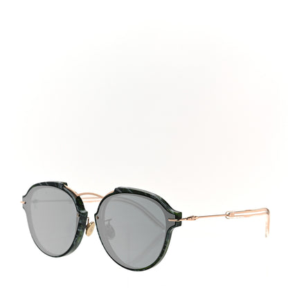 Christian Dior Round Eclat Sunglasses Green Grey 1 of 8