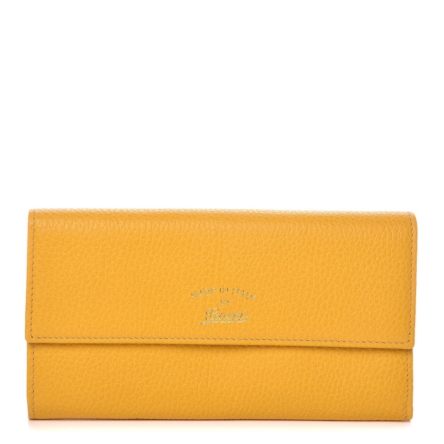 Dollar Calfskin Swing Continental Wallet Yellow