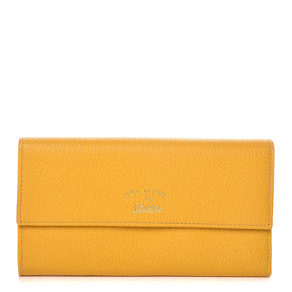 Gucci Dollar Calfskin Swing Continental Wallet Yellow 1 of 8