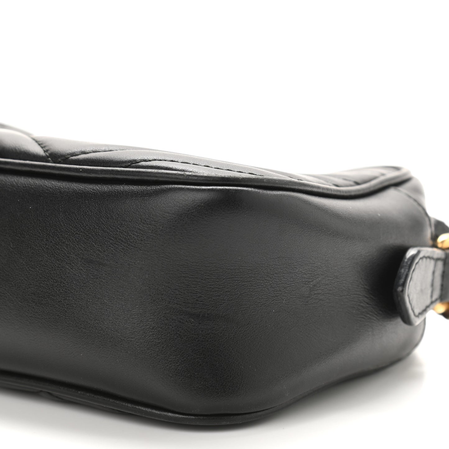 Calfskin Matelasse Small GG Marmont Chain Shoulder Bag Black