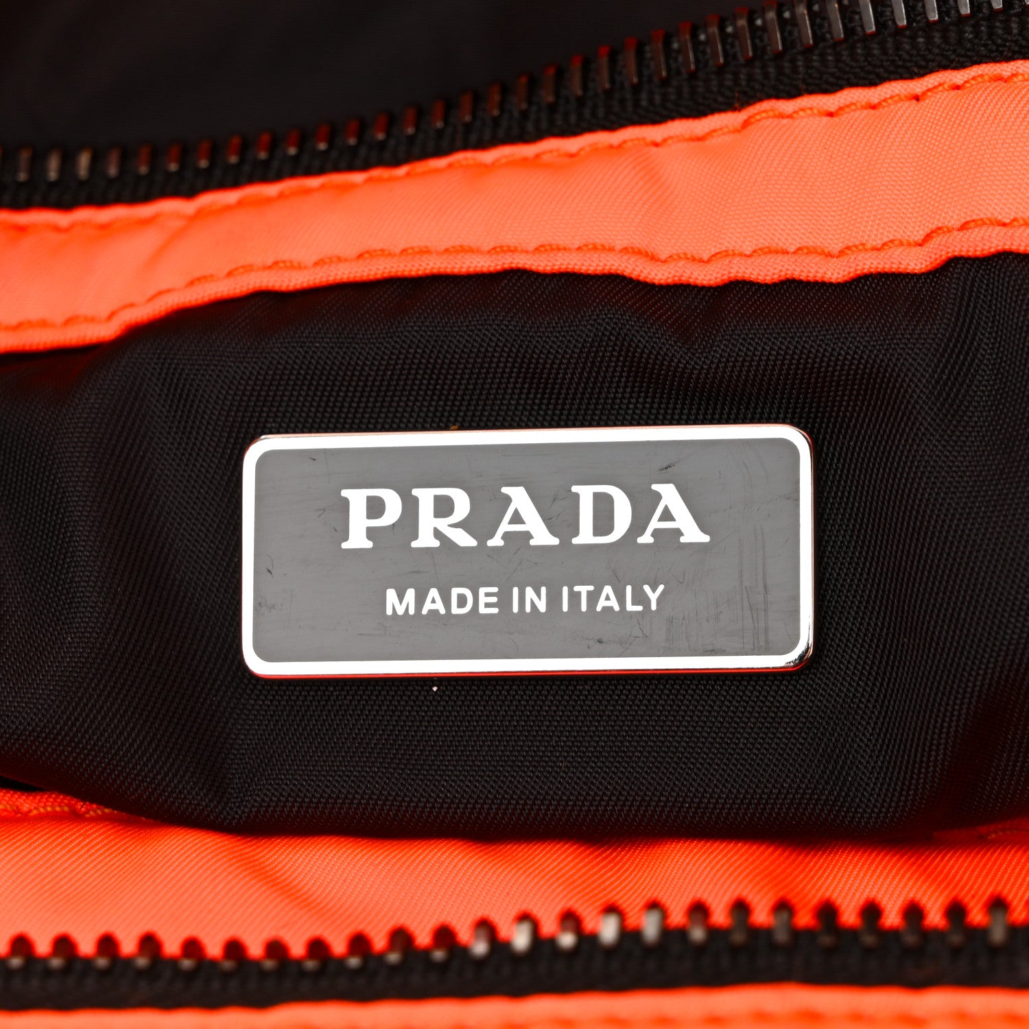 Prada Tessuto Nylon Soft Padded Medium Shopping Tote Arancio Fluo 6 of 10