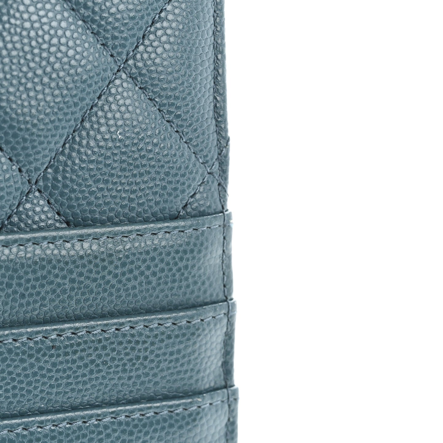 Caviar Quilted Classic iPhone Pouch Dark Turquoise