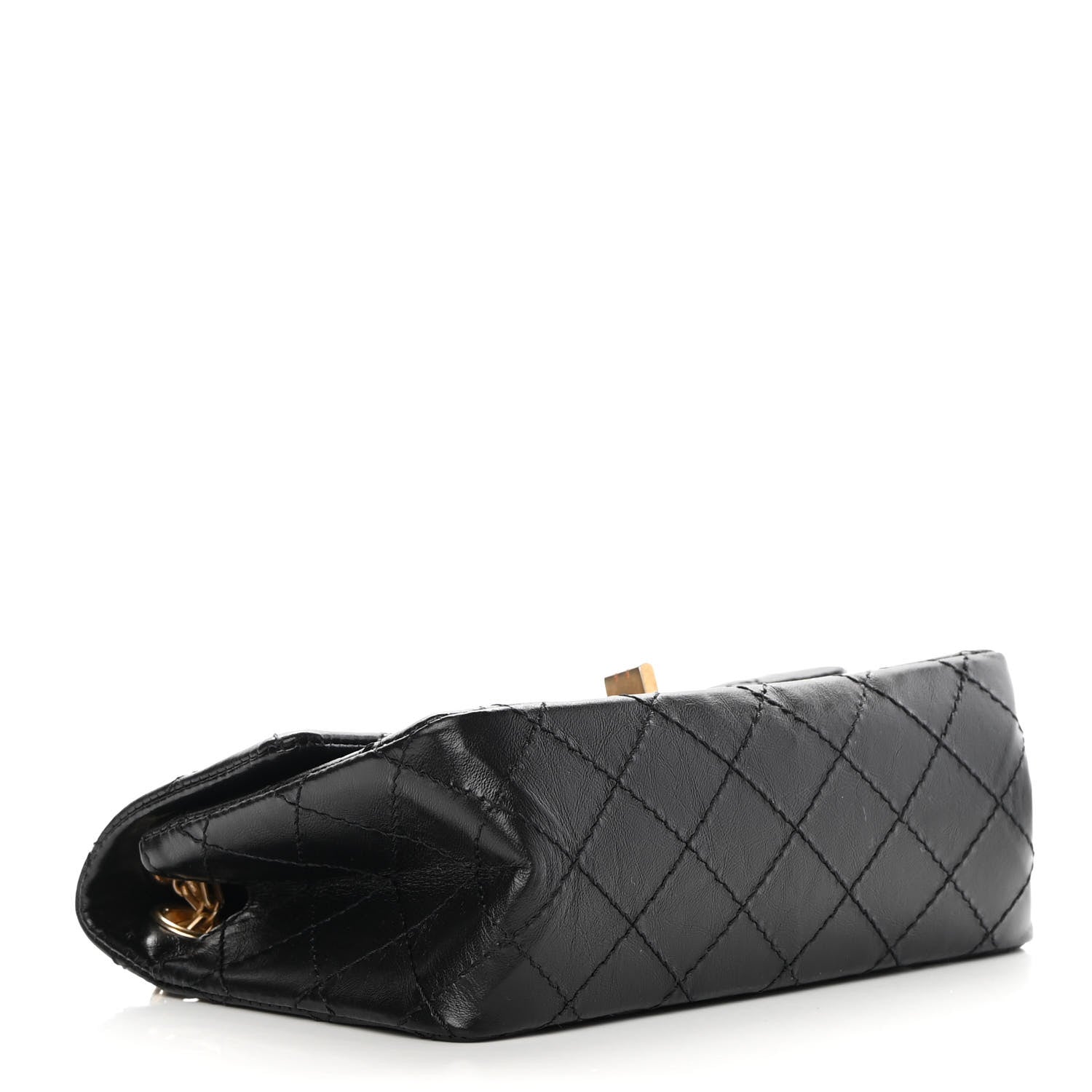 Chanel Aged Calfskin Quilted 2.55 Reissue Mini Flap Black 4 of 11