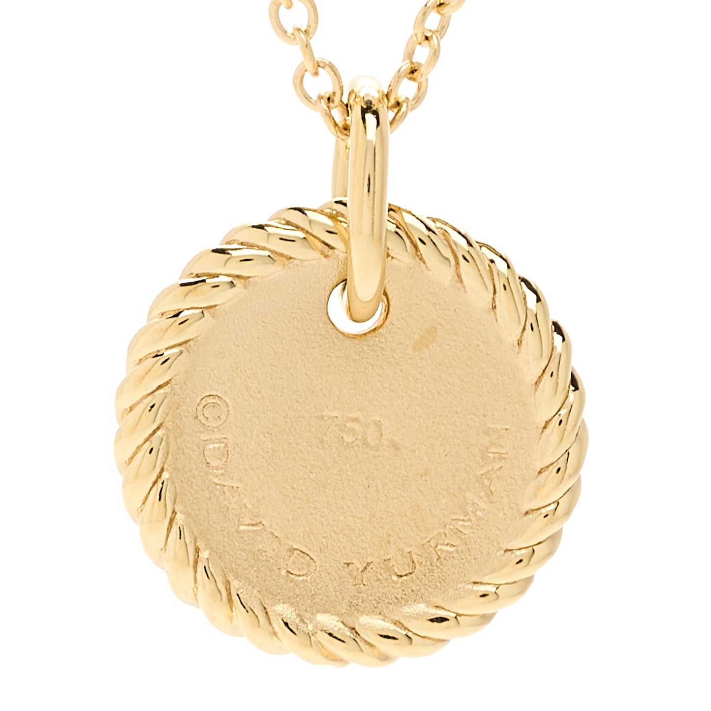 18K Yellow Gold Diamond Initial M Charm Necklace
