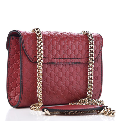 Gucci Soft Microguccissima Mini Emily Chain Shoulder Bag Rosso 3 of 10