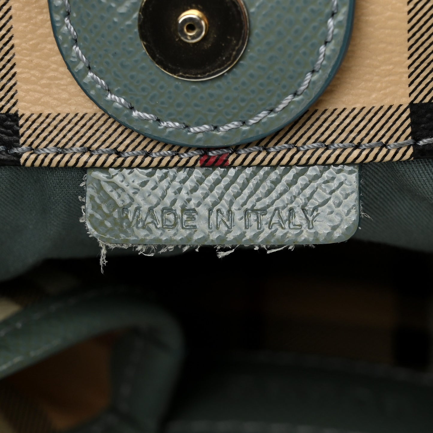 Haymarket Check Small Canterbury Tote Eucalyptus Grey