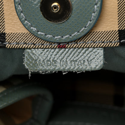 Burberry Haymarket Check Small Canterbury Tote Eucalyptus Grey 8 of 12