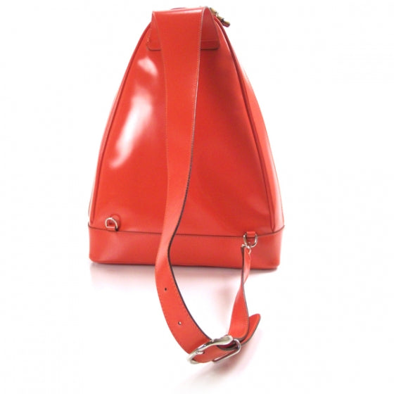 Gucci Leather Bamboo Backpack Sling Orange 6 of 10
