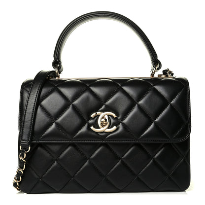 Chanel Lambskin Quilted Small Trendy CC Dual Handle Flap Bag Black 1 of 7