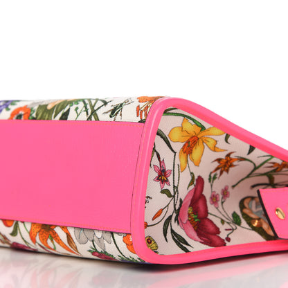 Gucci Canvas Medium Flora Tote Fuchsia 7 of 10