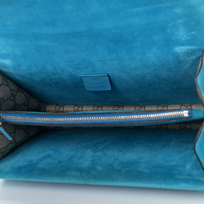 Gucci GG Supreme Monogram Small Dionysus Shoulder Bag Bright Turquoise 4 of 5