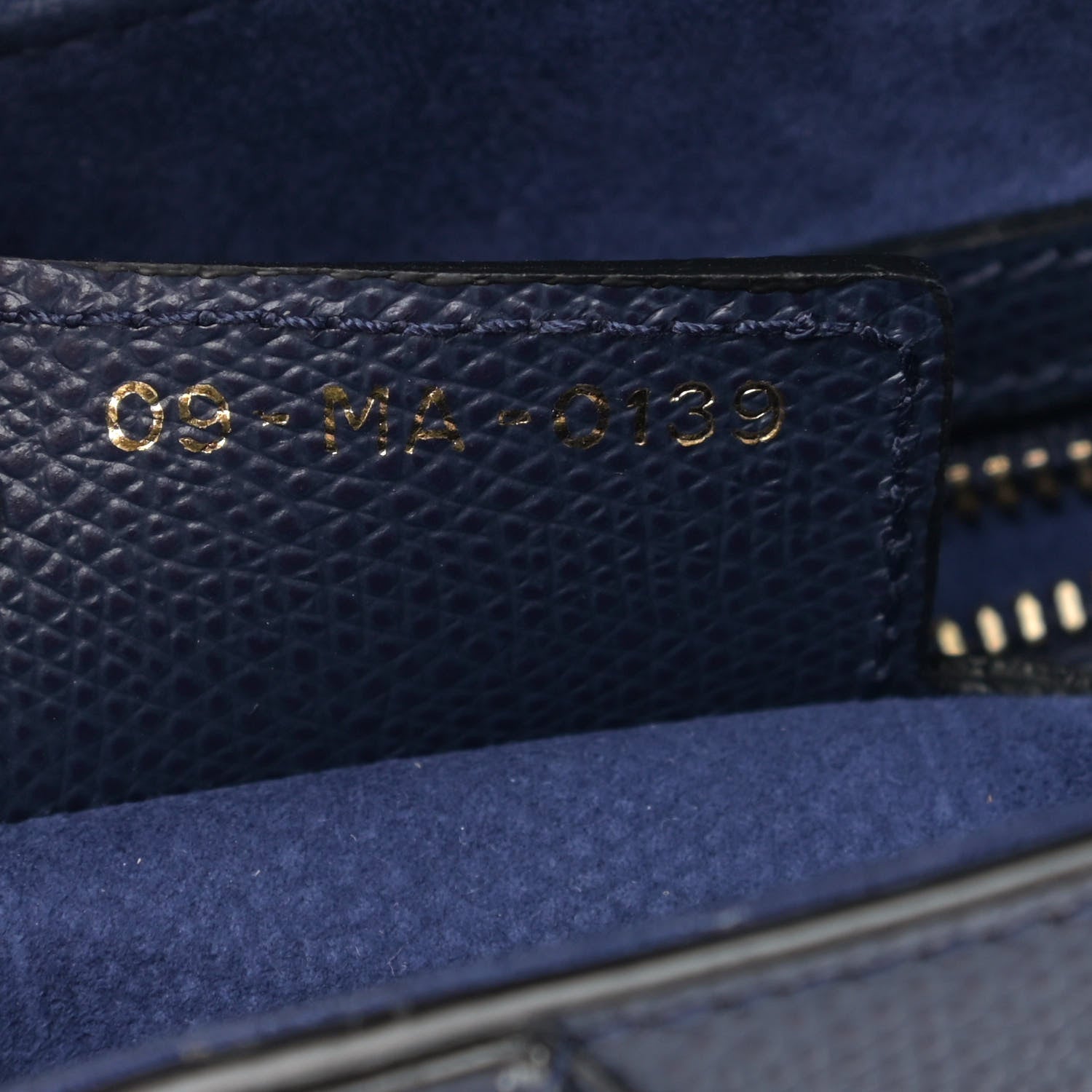 Christian Dior Grained Calfskin Saddle Bag Navy 6 of 13