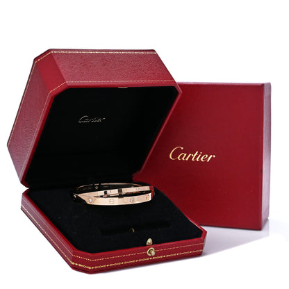 Cartier 18K Pink Gold 12 Diamond Double LOVE Bracelet 19 7 of 7