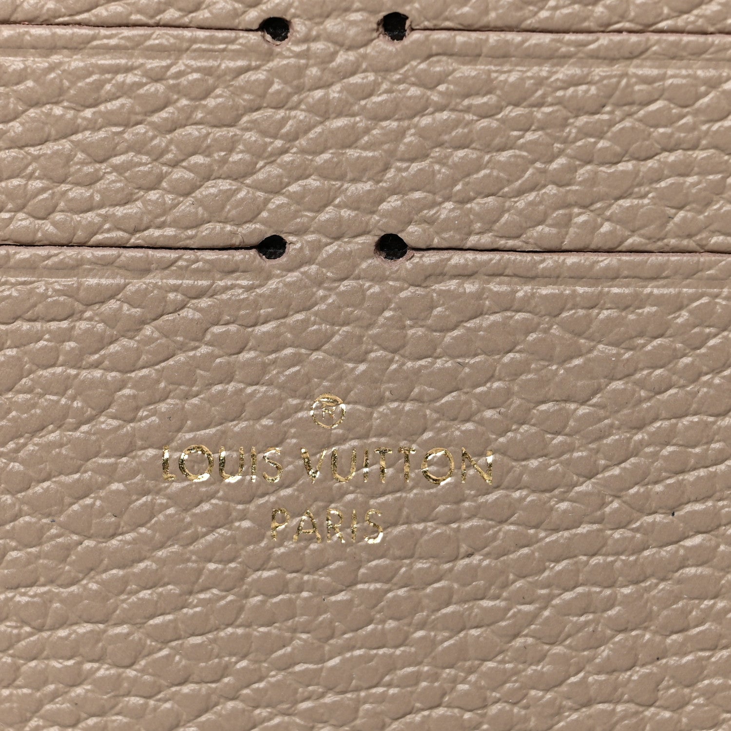 Louis Vuitton Calfskin Felicie Chain Wallet Card Holder Insert Tourterelle 6 of 6