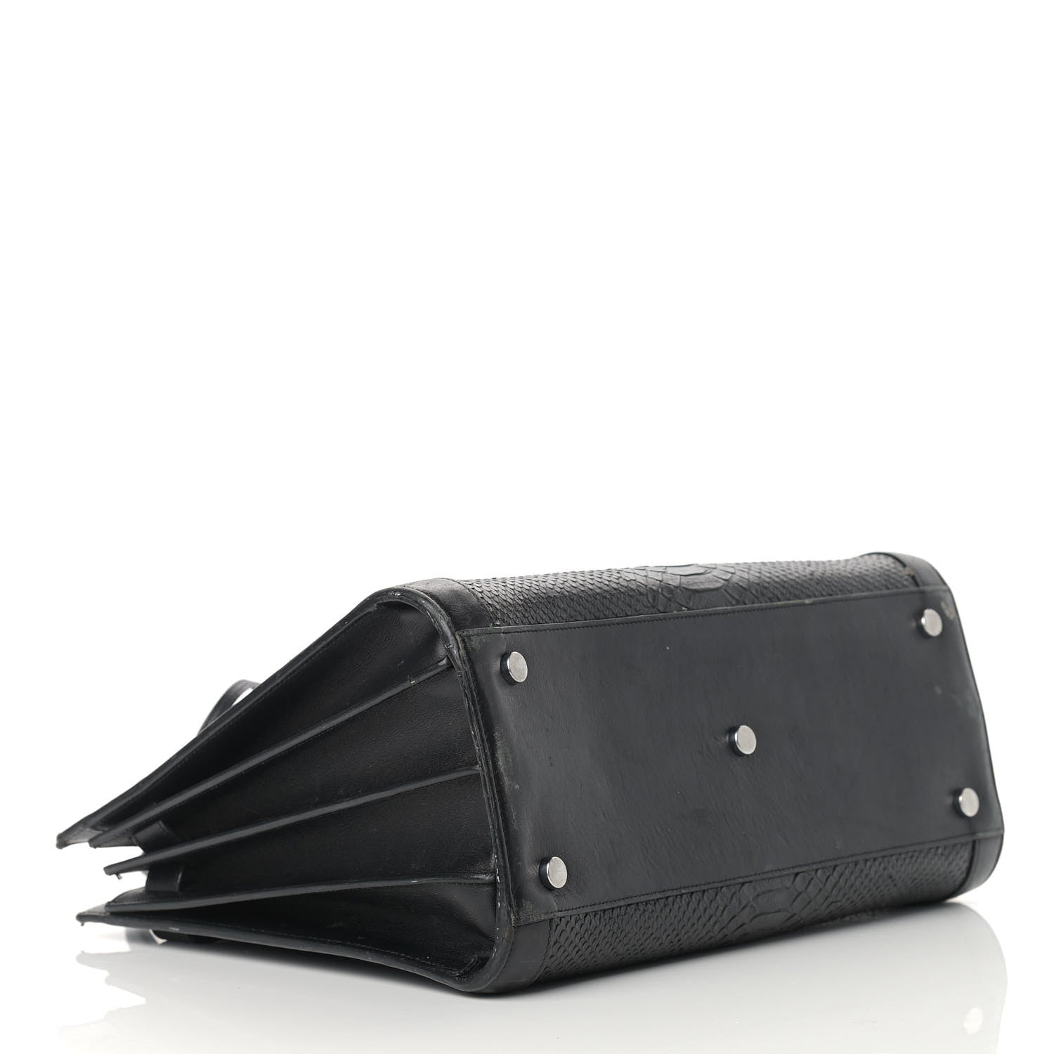 Saint Laurent Python Calfskin Embossed Small Sac de Jour Black 4 of 23
