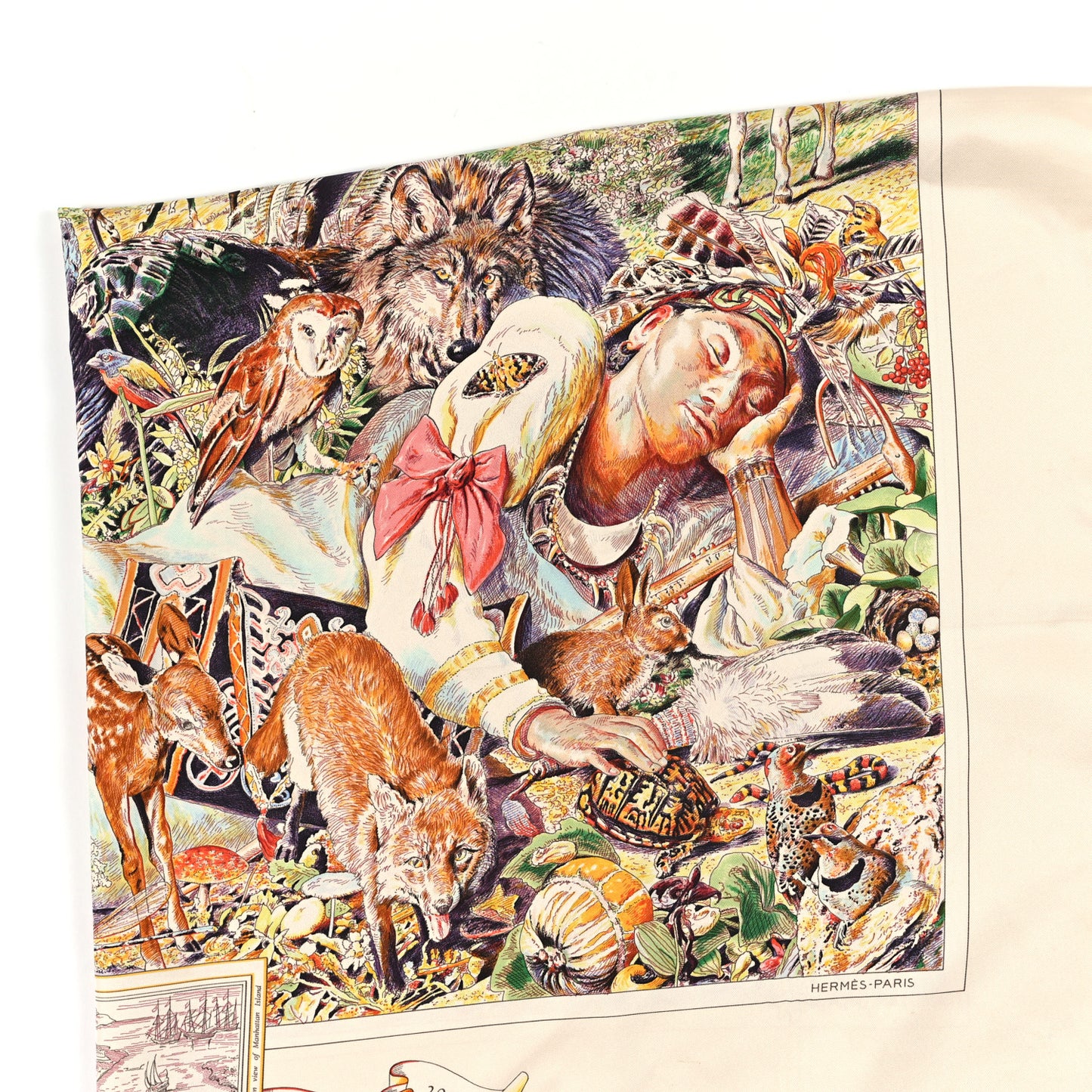 Silk Madison Avenue Scarf 90 Ivorie Multicolor
