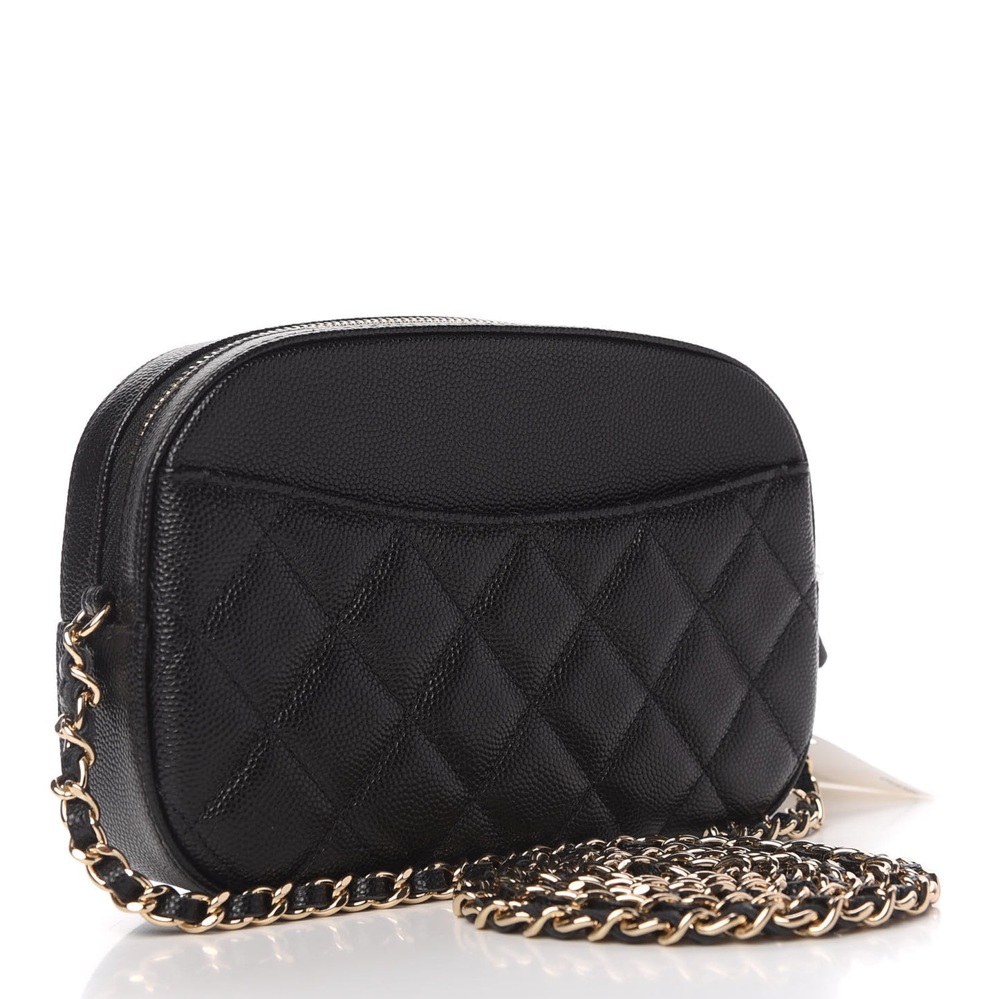 Caviar Quilted Vanity With Chain Black