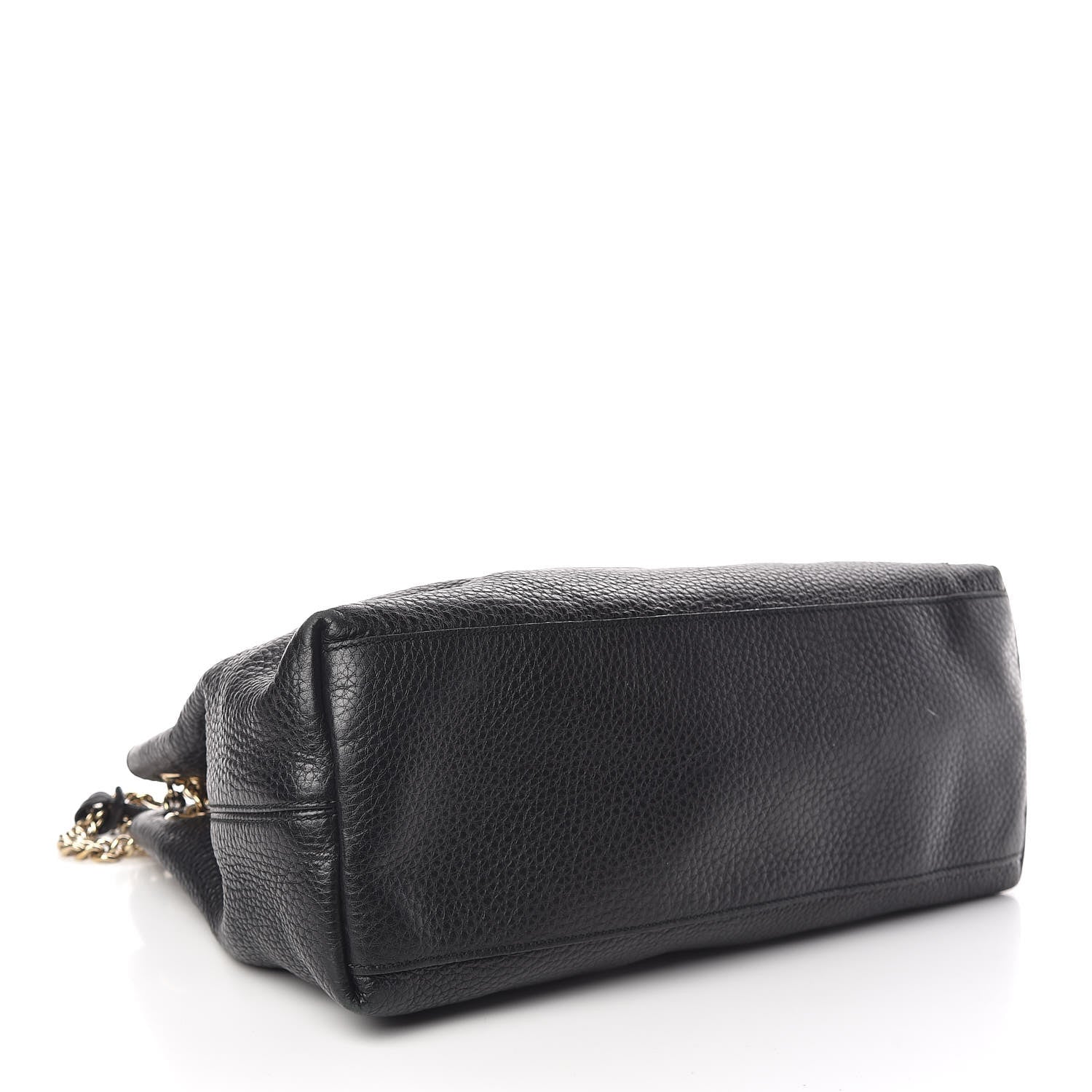 Gucci Pebbled Calfskin Medium Soho Chain Shoulder Bag Black 4 of 15