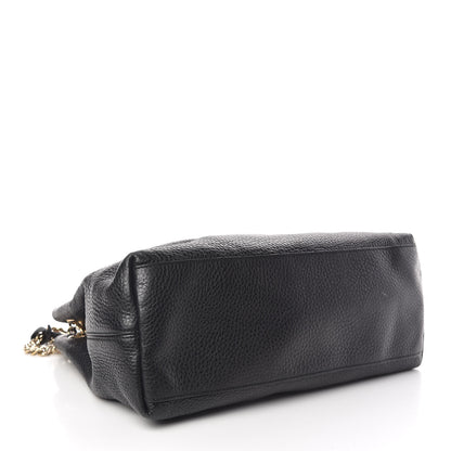 Gucci Pebbled Calfskin Medium Soho Chain Shoulder Bag Black 4 of 15
