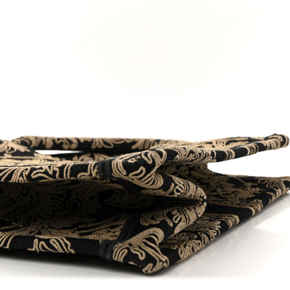 Christian Dior Canvas Embroidered Large Ornamental Cornely Effect Book Tote Black Beige 18 of 19